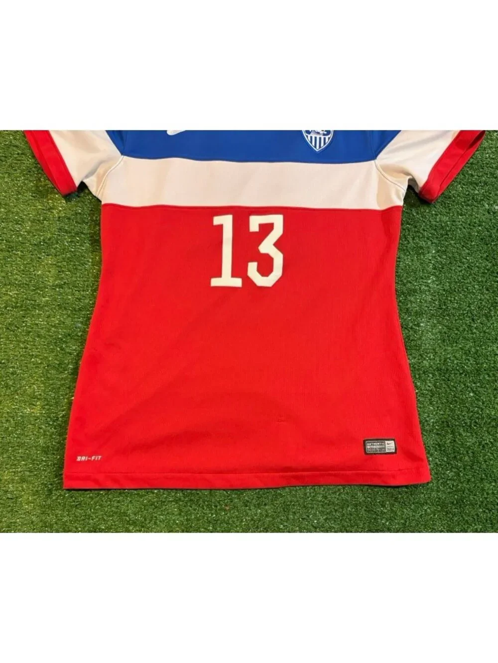 Team USA soccer jersey womens medium blue red nike alex morgan world cup 2014